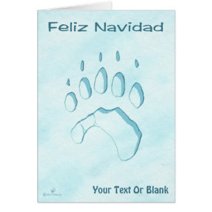 Feliz Navidad - Druck auf dem Polar Bear Paw