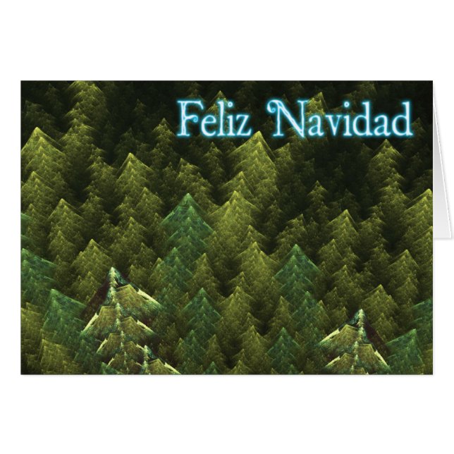 Feliz Navidad - Dunkler Wald (Vorderseite (Horizontal))