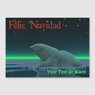 Feliz Navidad - Eiskantenpolarbär Magnetkarte