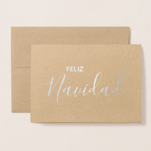 Feliz Navidad Elegant Spanisch Frohe Weihnachten Folienkarte