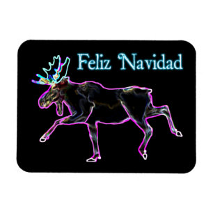 Feliz Navidad - Elektrischer Elch Magnet
