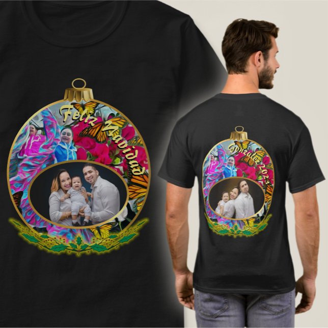 Feliz Navidad Family Dancing Butterflies PV01 T-Shirt (Von Creator hochgeladen)