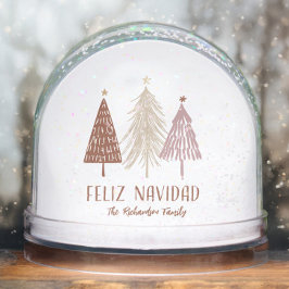 Feliz Navidad Family Name Holiday Snow Globe Schneekugeln