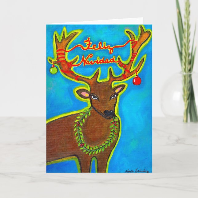Feliz Navidad Feiertagskarte (Vorderseite)