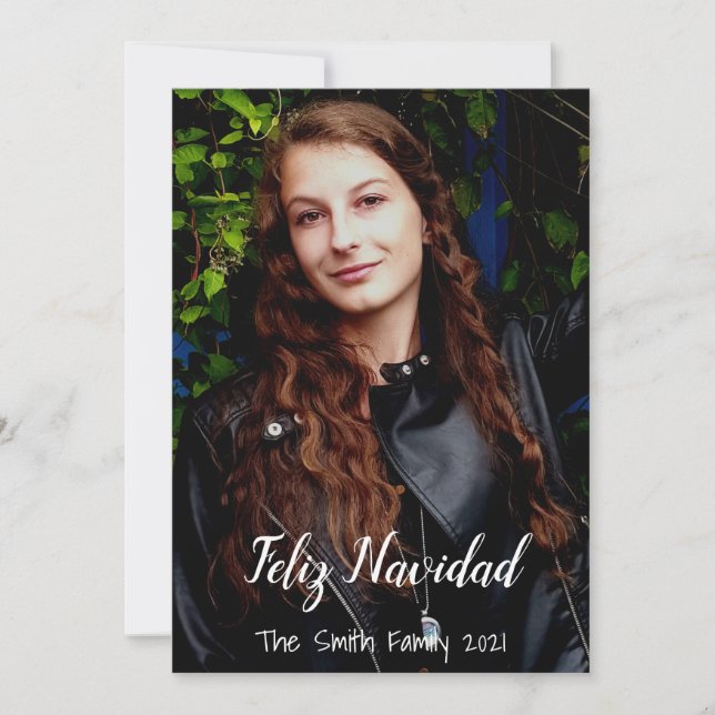 Feliz Navidad Feiertagskarte (Vorderseite)