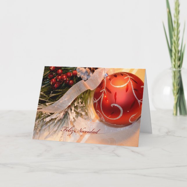 Feliz Navidad Feiertagskarte (Vorderseite)