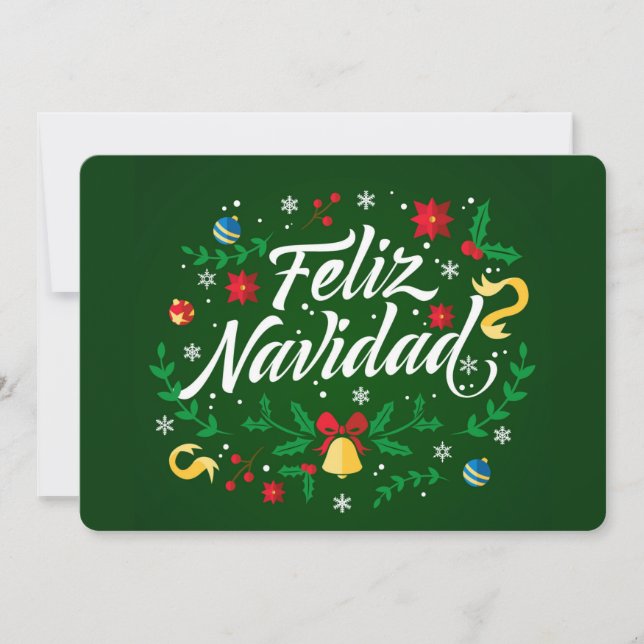 Feliz Navidad Feiertagskarte (Vorderseite)