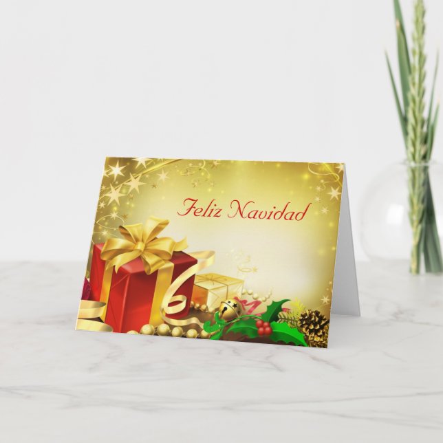 Feliz Navidad Feiertagskarte (Vorderseite)
