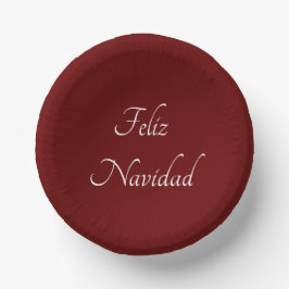 Feliz Navidad Fiesta Christmas Red Pappteller