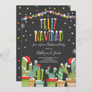 Feliz Navidad Fiesta Weihnachtszeit-Party Einladun Einladung