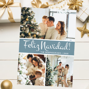 Feliz Navidad Foto Collage Feiertagskarte