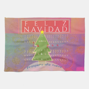 "Feliz Navidad" - Frieden und Glück im neuen Jahr Geschirrtuch