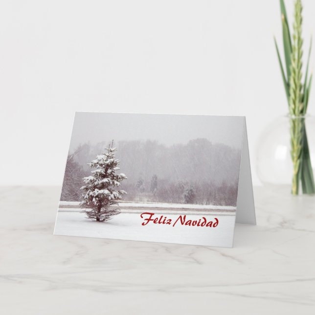 Feliz Navidad Frohe Weihnachten auf Spanisch und S (Vorderseite)