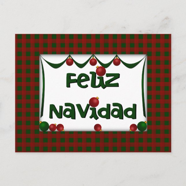 Feliz Navidad - frohe Weihnachten - Postkarte (Vorderseite)