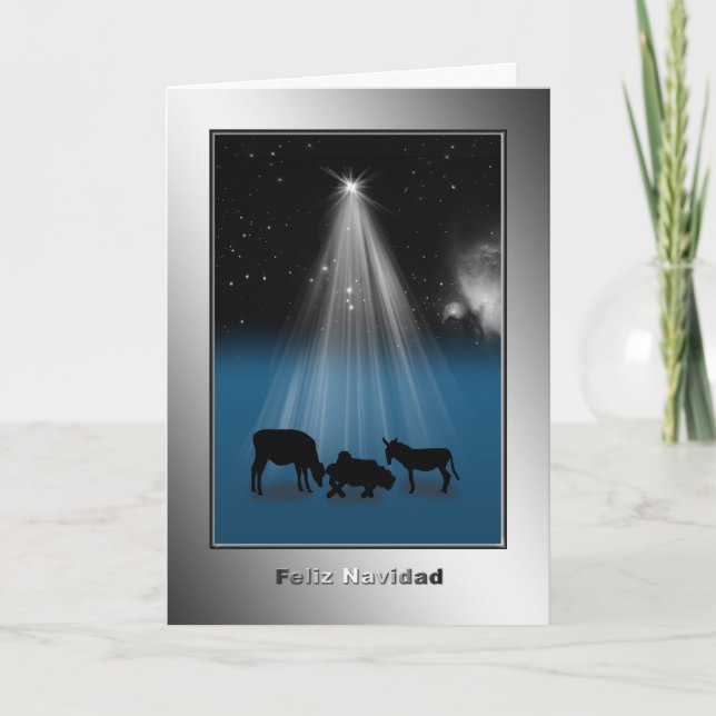 Feliz Navidad, "frohe Weihnachten," spanische Feiertagskarte (Vorderseite)