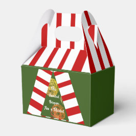 Feliz Navidad Golden Glitzern Weihnachtsbaum Geschenkschachtel