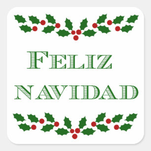 Feliz Navidad - Grüner Schriftart - Aufkleber