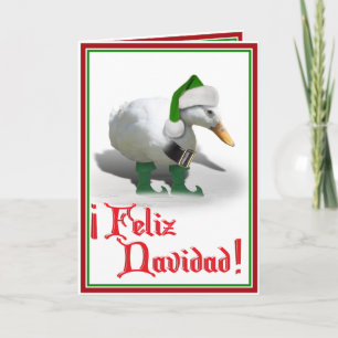 Feliz Navidad - Helfer Elf Duck Feiertagskarte