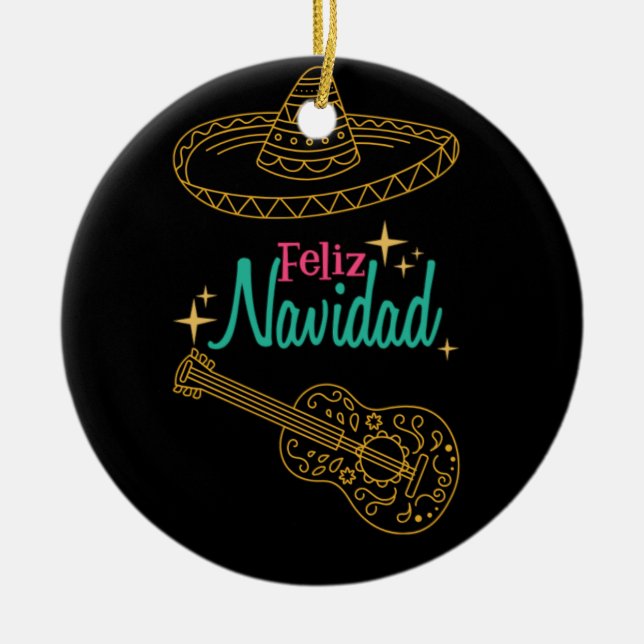 Feliz navidad keramik ornament (Vorne)