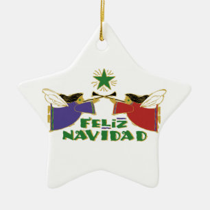 Feliz Navidad Keramik Ornament