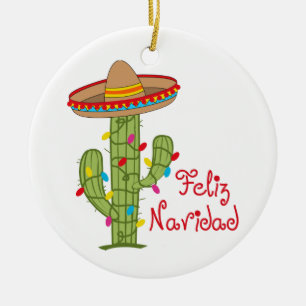 Feliz Navidad Keramik Ornament
