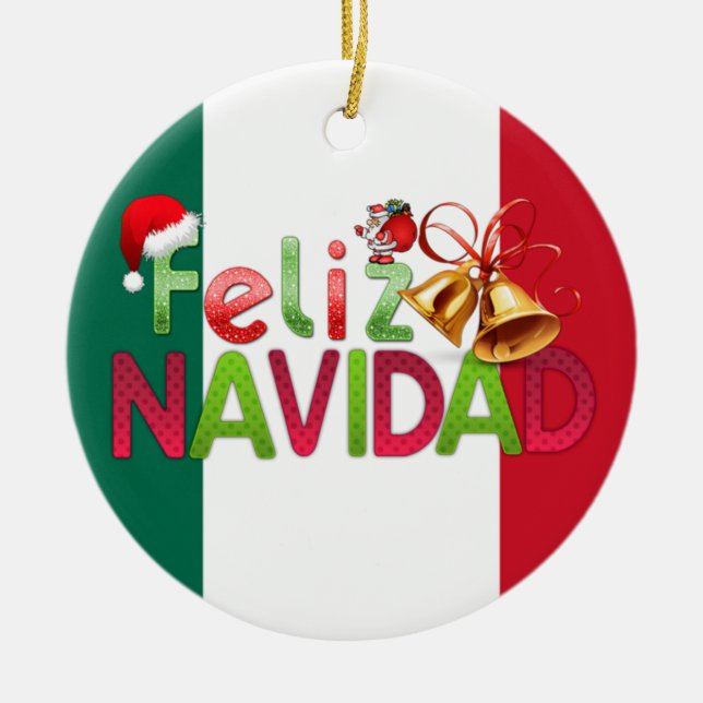 Feliz Navidad Keramikornament (Vorne)