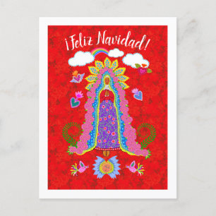 Feliz Navidad Lady of Guadalupe Postkarte
