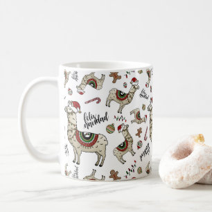 Feliz Navidad Lama-Tasse Kaffeetasse