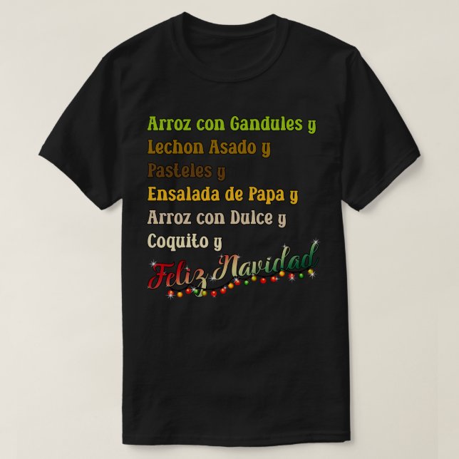 Feliz Navidad Lieblingsessen T-Shirt (Design vorne)