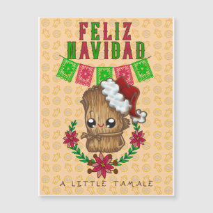 Feliz Navidad - Little Tamale (gelb) Magnetkarte