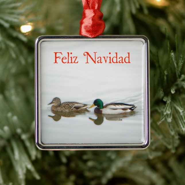 Feliz Navidad - Mallards Ornament Aus Metall (Baum)