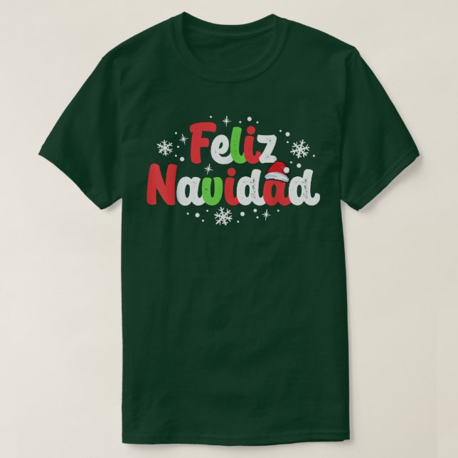 Feliz Navidad Matching Family Spanish Christmas Me T-Shirt (Design vorne)