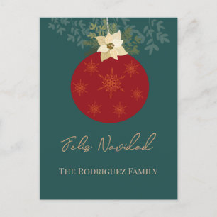 Feliz Navidad-Merry Weihnachten Roter Ornament Url