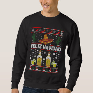 Feliz Navidad Mexican Wine Christmas Ugly Sweater Sweatshirt