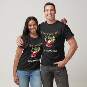 Feliz Navidad Mexicanischer Santa mit Pfefferlampe T-Shirt