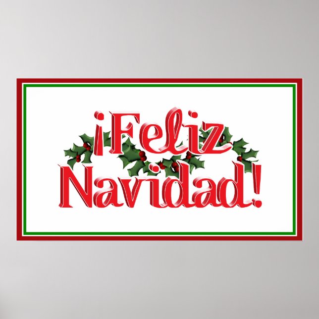 Feliz Navidad mit Holly Poster (Vorne)