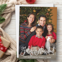 Feliz Navidad Modern Calligraphy Script Foto