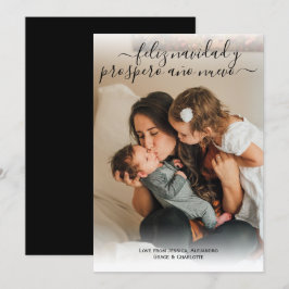 Feliz Navidad Modern Christmas Foto Card Einladung