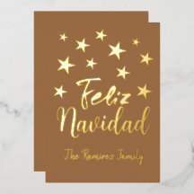 Feliz Navidad Modern Gold Weihnachtsfamilie