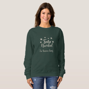 Feliz Navidad Moderne Weihnachtsfamilie Sweatshirt