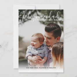 Feliz Navidad Modernes Weihnachts-Foto Einladung