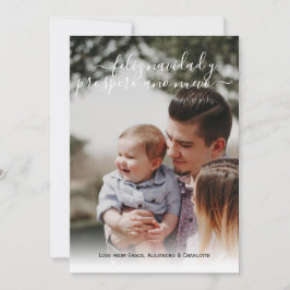 Feliz Navidad Modernes Weihnachts-Foto Einladung