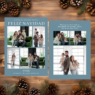 Feliz Navidad Multi-Foto-Urlaubskarte Feiertagskarte