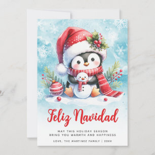 Feliz Navidad Niedlich Penguin Spanien Weihnachten