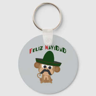 Feliz Navidad! Niedlicher Affe Schlüsselanhänger