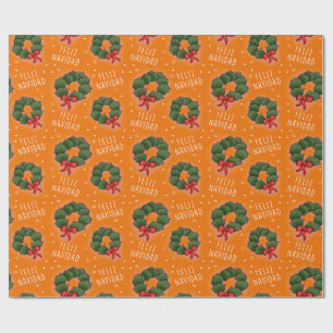 Feliz Navidad Nopal-Kranz-Geschenkpapier Geschenkpapier