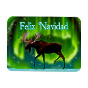 Feliz Navidad - Nordlichtmoose Magnet
