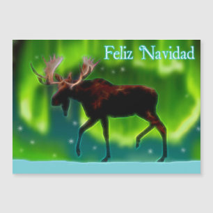 Feliz Navidad - Nordlichtmoose Magnetkarte