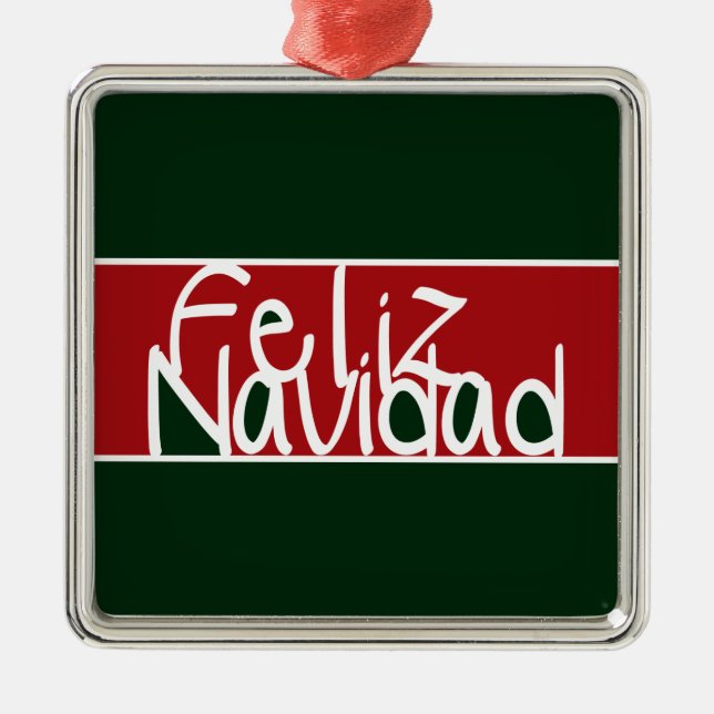 Feliz Navidad Ornament Aus Metall (Vorne)