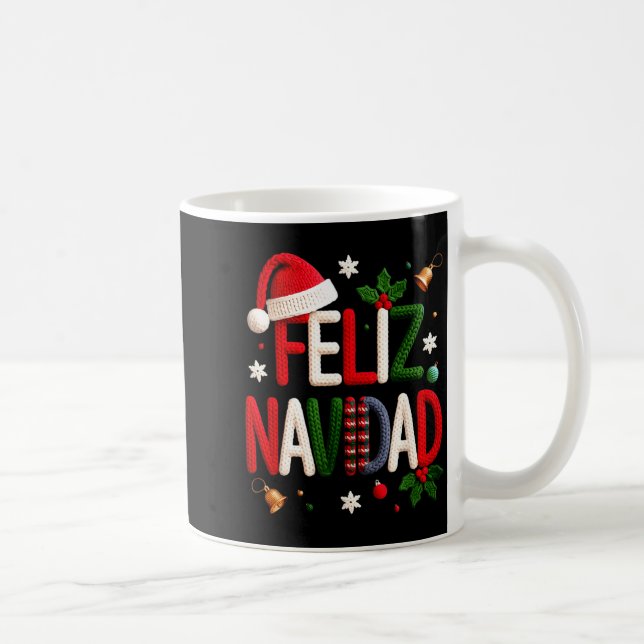 Feliz Navidad Pajamas Spanish Mexican Christmas Bo Kaffeetasse (Rechts)